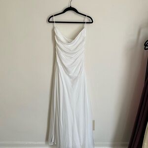 White strapless Slip Dress